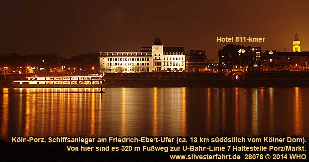 Silvester in Kln Silvesterschifffahrt mit Hotel bernachtung in Kln-Porz