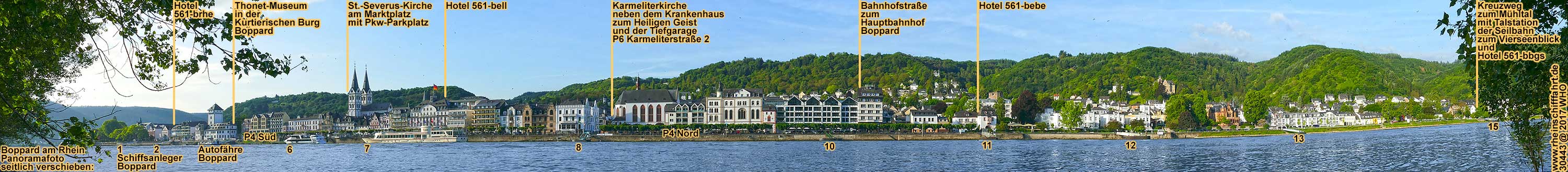 Urlaub in Boppard am Rhein, Kurzreise im Rheintal, inmitten vom UNESCO-Weltkulturerbe Mittelrhein