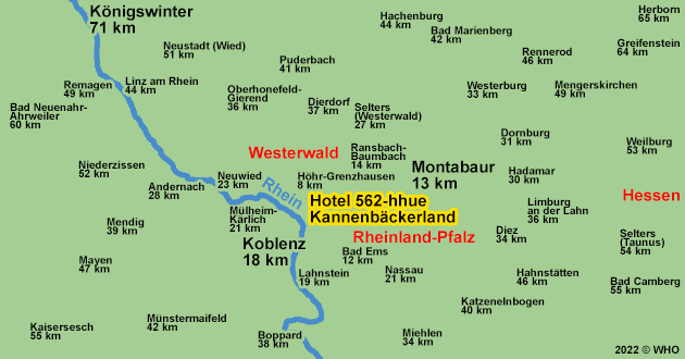 Urlaub im Westerwald, Kurzurlaub zwischen Bad Ems an der Lahn, Montabaur, Lahnstein an Rhein und Lahn und Koblenz an Rhein und Mosel