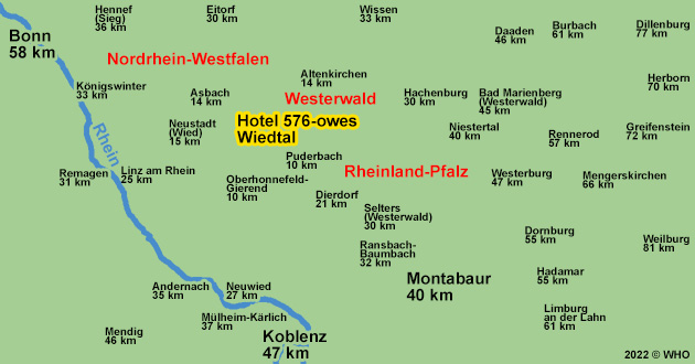 Urlaub im Westerwald RLP. Kurzurlaub in Oberlahr, zwischen Altenkirchen, Neuwied, Hamm (Sieg), Siegburg, Königswinter am Rhein und Bonn.